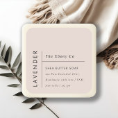 Eenvoudig Elegant Minimaal Dusky Blush Zeep Label