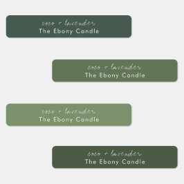 Eenvoudig Elegant Minimaal Dusky Green Candle Labe Labels