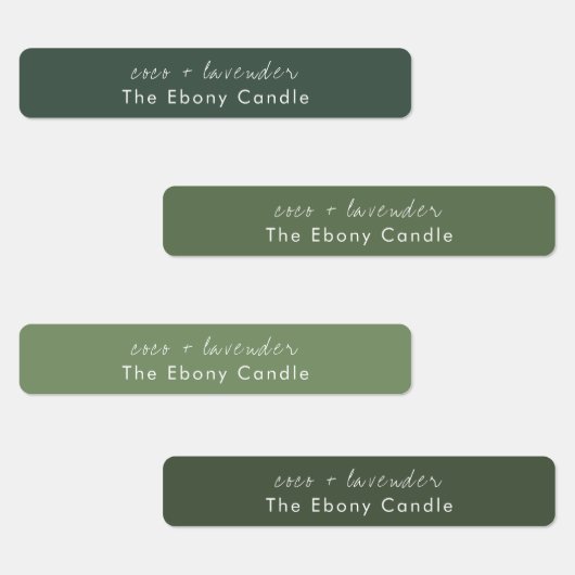 Eenvoudig Elegant Minimaal Dusky Green Candle Labe Labels (Groep)