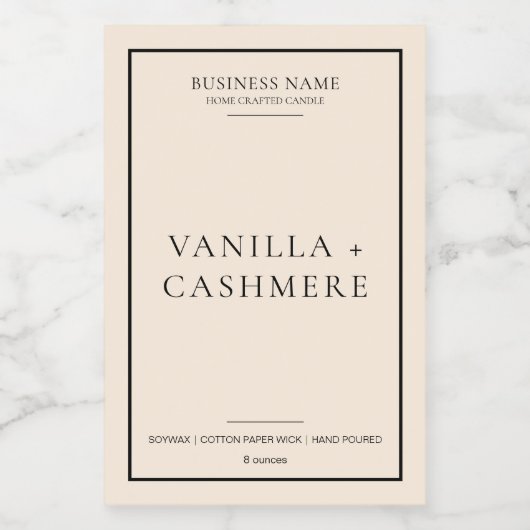 Eenvoudig Elegant minimaal kaarslabel Voedselcontainer Etiket (Enkel label)