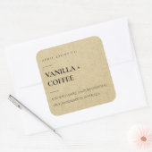 EENVOUDIG ELEGANT MINIMAAL MODERN OCHER LINEN YELL VIERKANTE STICKER (Envelop)