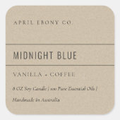 EENVOUDIG ELEGANT MINIMAAL MODERN RUSTIC KRAFT CAN VIERKANTE STICKER (Voorkant)