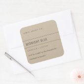 EENVOUDIG ELEGANT MINIMAAL MODERN RUSTIC KRAFT CAN VIERKANTE STICKER (Envelop)