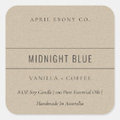 EENVOUDIG ELEGANT MINIMAAL MODERN RUSTIC KRAFT CAN VIERKANTE STICKER (Voorkant)