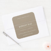 EENVOUDIG ELEGANT MINIMAAL MODERN RUSTIC KRAFT CAN VIERKANTE STICKER (Envelop)