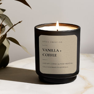 EENVOUDIG ELEGANT MINIMAAL MODERN RUSTIC KRAFT VIERKANTE STICKER