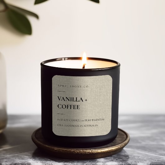 EENVOUDIG ELEGANT MINIMAAL MODERN RUSTIEK BEIGE LI VIERKANTE STICKER