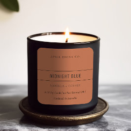 EENVOUDIG ELEGANT MINIMAAL MODERN TERRACOTTA ORANJ VIERKANTE STICKER