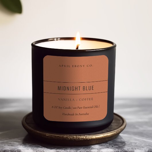 EENVOUDIG ELEGANT MINIMAAL MODERN TERRACOTTA ORANJ VIERKANTE STICKER