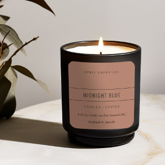 EENVOUDIG ELEGANT MINIMAAL MODERN TERRACOTTA RUST VIERKANTE STICKER