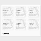 EENVOUDIG ELEGANT MINIMAAL MODERN WITTE GEMARKTE S VIERKANTE STICKER (Vel)