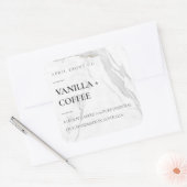 EENVOUDIG ELEGANT MINIMAAL MODERN WITTE GEMARKTE S VIERKANTE STICKER (Envelop)