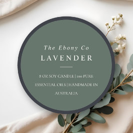 Eenvoudig Elegant Minimaal Rustiek Groene Kaars La Ronde Sticker