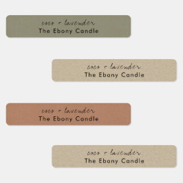 Eenvoudig Elegant Minimaal Rustiek Kraft Kaarsenla Labels