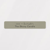 Eenvoudig Elegant Minimaal Rustiek Kraft Kaarsenla Labels (Design 1)