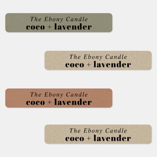 Eenvoudig Elegant Minimaal Rustiek Kraft Kaarsenla Labels (Groep)