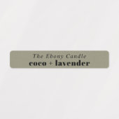 Eenvoudig Elegant Minimaal Rustiek Kraft Kaarsenla Labels (Design 1)