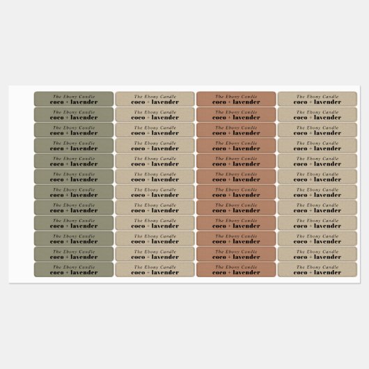 Eenvoudig Elegant Minimaal Rustiek Kraft Kaarsenla Labels (Vel)