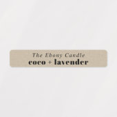 Eenvoudig Elegant Minimaal Rustiek Kraft Kaarsenla Labels (Design 2)