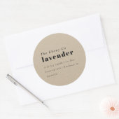 Eenvoudig Elegant Minimaal Rustiek Kraft Kaarsenla Ronde Sticker (Envelop)