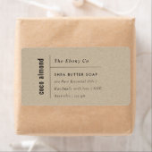 Eenvoudig Elegant Minimaal Rustiek Kraft Zeep Labe Etiket (Insitu)