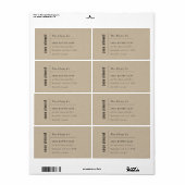 Eenvoudig Elegant Minimaal Rustiek Kraft Zeep Labe Etiket (Full Sheet)