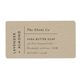 Eenvoudig Elegant Minimaal Rustiek Kraft Zeep Labe Etiket