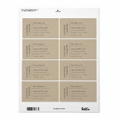 Eenvoudig Elegant Minimaal Rustiek Kraft Zeep Labe Etiket (Full Sheet)