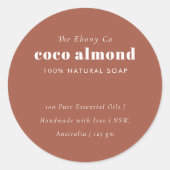 Eenvoudig Elegant Minimaal Rustiek Rust Zeep Label (Voorkant)