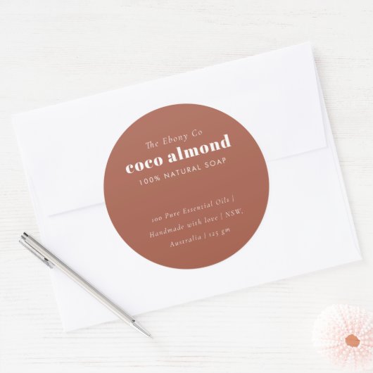 Eenvoudig Elegant Minimaal Rustiek Rust Zeep Label (Envelop)