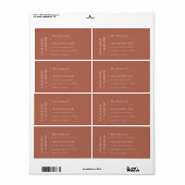 Eenvoudig Elegant Minimaal Terracotta Roest Zeep L Etiket (Full Sheet)