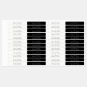 Eenvoudig Elegant Minimaal Zwart & Wit Kaarsetiket Labels (Vel)