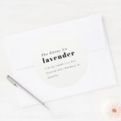 Eenvoudig Elegant Minimaal Zwart & Wit Kaarsetiket Ronde Sticker (Envelop)