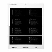 Eenvoudig Elegant Minimaal Zwart & Wit Zeep Label (Full Sheet)
