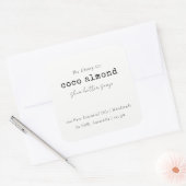 Eenvoudig Elegant Minimaal Zwart & Wit Zeep Label (Envelop)