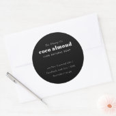 Eenvoudig Elegant Minimaal Zwart & Wit Zeep Label (Envelop)