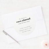 Eenvoudig Elegant Minimaal Zwart & Wit Zeep Label (Envelop)