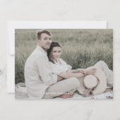 Eenvoudig Elegant Minimal 4 Photo Collage Wedding Save The Date (Achterkant)