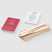 Eenvoudig Elegant Minimal Brick Red Wedding Progra Handwaaier (Niet-gemonteerd)