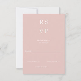 Eenvoudig Elegant Minimal Modern Blush Wedding RSVP Kaartje