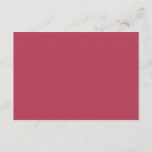 Eenvoudig Elegant Minimal Modern Magenta Wedding Informatiekaartje (Achterkant)