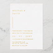 Eenvoudig Elegant Minimal Modern Wedding Folie Uitnodiging (Voorkant)