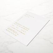 Eenvoudig Elegant Minimal Modern Wedding Folie Uitnodiging (Gedraaid)