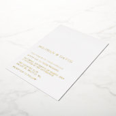 Eenvoudig Elegant Minimal Modern White Wedding Folie Uitnodiging (Gedraaid)