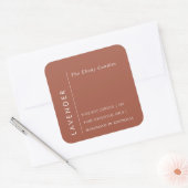 Eenvoudig Elegant Minimal Rustic Rust Candle Label (Envelop)