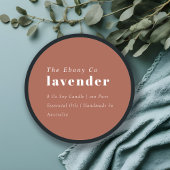 Eenvoudig Elegant Minimal Rustic Rust Candle Label
