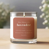 Eenvoudig Elegant Minimal Rustic Rust Candle Label