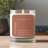 Eenvoudig Elegant Minimal Rustic Rust Candle Label