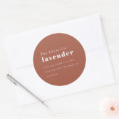 Eenvoudig Elegant Minimal Rustic Rust Candle Label (Envelop)