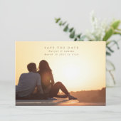 Eenvoudig Elegant Minimalism Photo Wedding Save The Date (Staand voorkant)